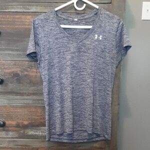 Under Armour Women's Heathered Gray V-Neck Tee